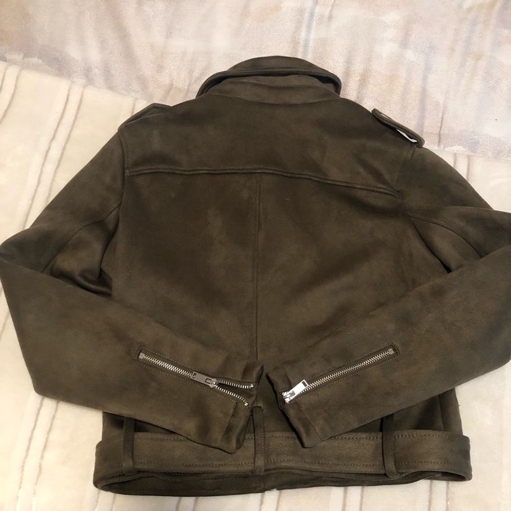 NWOT Bar III Faux-Suede Moto Jacket - Picture 3 of 5
